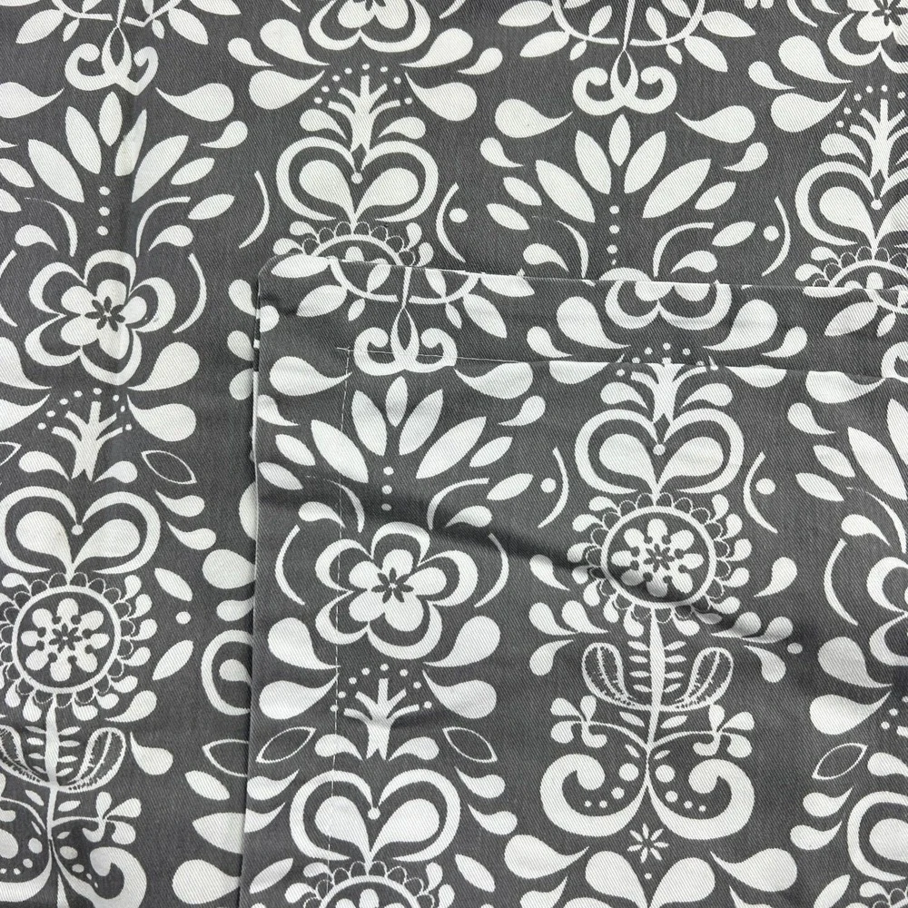 Set Of 2 Ikea Akerkulla Euro Square Pillow Shams White Gray Paisley (26